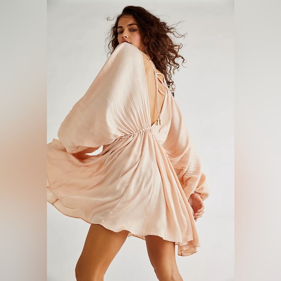 FREE PEOPLE Arzel Mini Dress in Cream / Blush. Brand new with tags - Picture 2 of 6